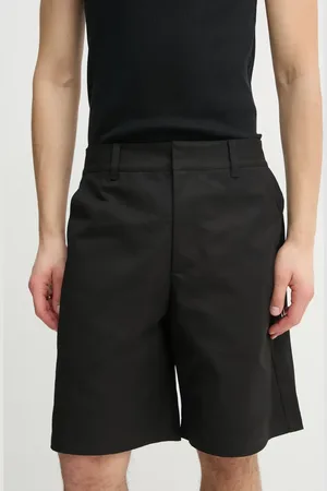 HELIOT EMIL Pantaloncini in cotone colore PRESS25_M_10_186_BLK01