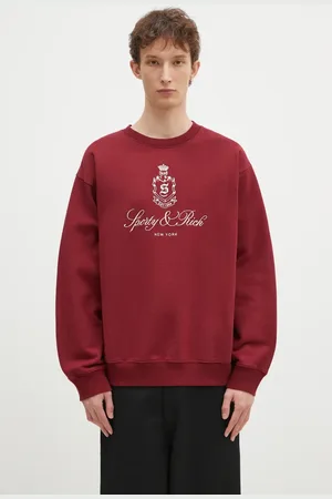 Sporty & Rich Felpa in cotone Vendome Embroidered colore con applicazione ST071506205RE10