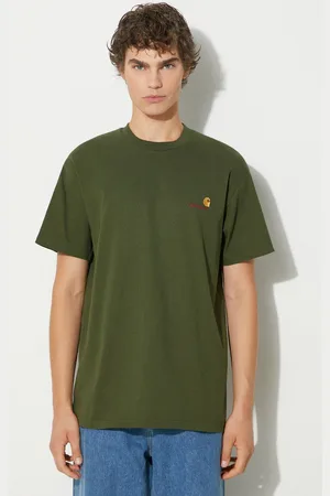 Carhartt T-shirt in cotone S/S American Script uomo colore con applicazione I029956.2BRXX