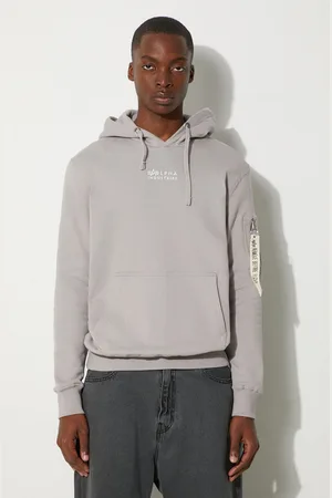 Alpha Industries Felpa in cotone Organics Emb Hoody uomo