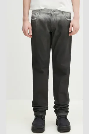 MARCELO BURLON Jeans Gradient Dnm Low Waist Pants Black White uomo CMYA03AS25DEN0011001