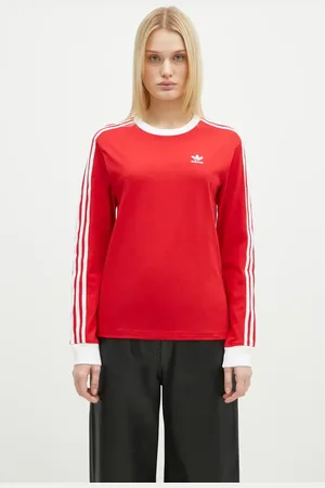 adidas Top a maniche lunghe in cotone Adicolor 3-Stripe Regular Longsleeve colore JC5777