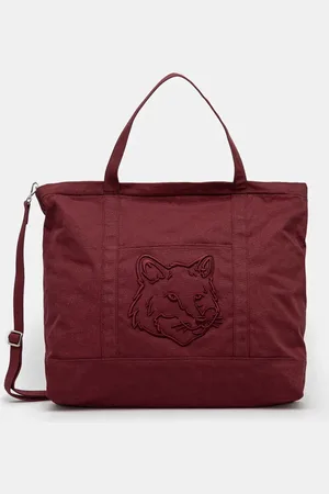 Maison Kitsuné Borsa in cotone Fox Head Xl Tote colore LW05105WW0107