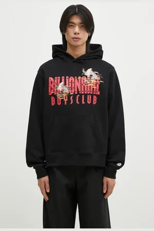Billionaire Boys Club Felpa in cotone Duck Embroidered Straight Logo Popover uomo colore con cappuccio B24450