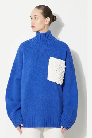 J.W.Anderson Maglione in lana Textured Patch Pocket Turtleneck Jumper donna colore KW1150.YN0144.823
