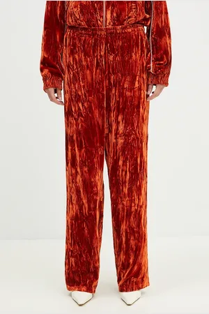 MARTINE ROSE Pantaloni da tuta in velluto Wide Leg Trackpant colore 165WF04202