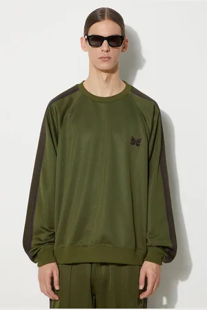 Pins & Needles Felpa Track Crew Neck Shirt uomo colore con applicazione OT227