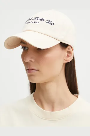 Sporty & Rich Berretto da baseball in cotone NY Health Club colore con applicazione AC040514043CR01