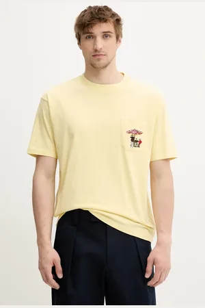 Drôle de Monsieur T-shirt in cotone Le T-Shirt Parasol colore con applicazione G-TS242-CO165-BAN