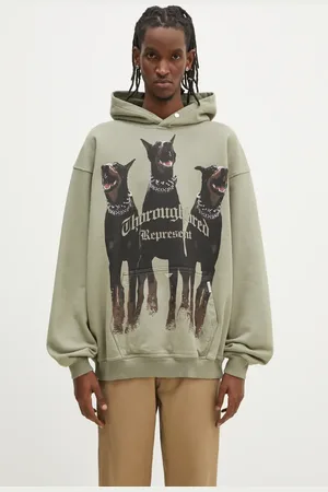 Represent Felpa in cotone Thoroughbred Hoodie uomo colore con cappuccio MLM41134.066