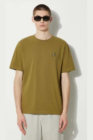 Maison Kitsuné T-shirt in cotone Bold Fox Head Patch Comfort Tee Shirt uomo colore con applicazione MM00127KJ0118