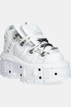 New Rock Sneakers in pelle NAPA BLANCA + IMPERFECT TANK BLANCO TORNILLOS colore M-TANK106-C1
