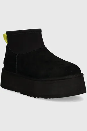 UGG Stivali da neve in camoscio Classic Mini Dipper colore 1168170-BLK