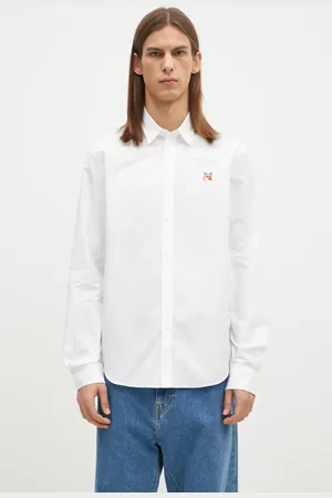 Maison Kitsuné Camicia in cotone Fox Head uomo colore MM00409WC5010