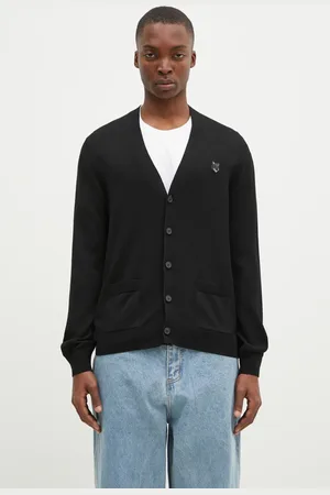 Maison Kitsuné Cardigan in lana Bold Fox Head Patch colore MM00509KT1036