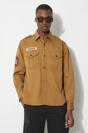 HUMAN MADE Camicia in cotone Boy Scout Shirt uomo colore HM27SH001