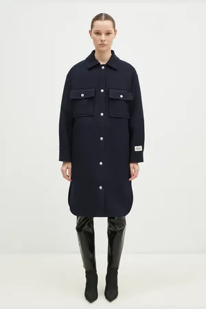 Maison Kitsuné Cappotto in lana Workwear colore NW02211WM0026