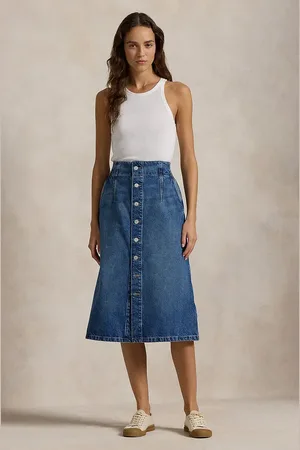 Ralph Lauren Gonna di jeans in cotone colore 211959036