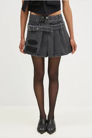 AMBUSH Gonna di jeans Denim Pleats Skirt colore BWYF002F24DEN0011100