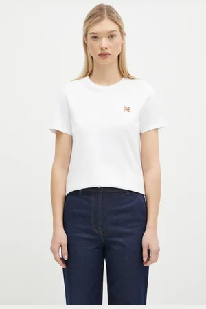 Maison Kitsuné T-shirt in cotone Fox Head Patch donna colore LW00105KJ0008