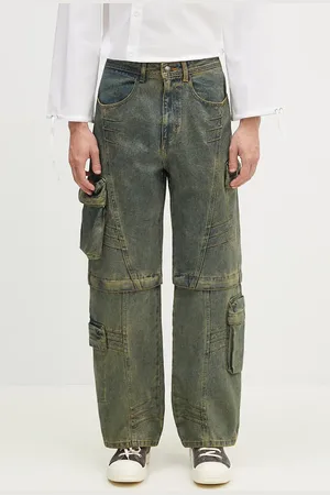 Andersson Bell Jeans Cargo Coated Wide-Leg Jeans uomo apa749ml