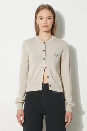 Maison Kitsuné Cardigan in lana Bold Fox Head Patch Regular Cardigan colore MW00508KT1036