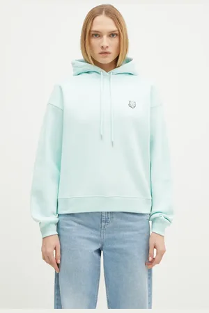 Maison Kitsuné Felpa in cotone Bold Fox Head Patch Comfort Hoodie donna colore con cappuccio MW00704KM0307