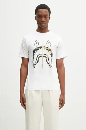 A Bathing Ape T-shirt in cotone 1St Camo Separate Shark uomo colore 1L30110018