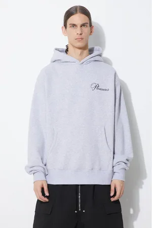 Pleasures Felpa Cafe Hoodie uomo colore con cappuccio con applicazione P24SP026.GREY