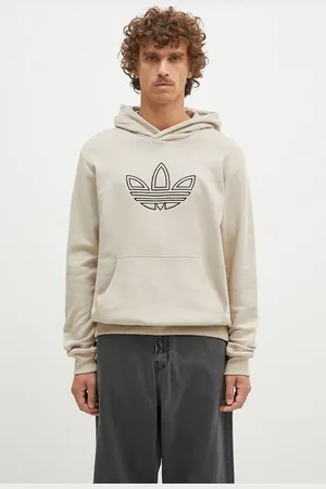 adidas Felpa in cotone Outline Hoodie uomo colore con cappuccio JJ1505