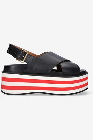 Marni Sandali in pelle Wedge Shoe donna
