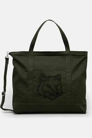 Maison Kitsuné Borsa in cotone Fox Head Xl Tote colore LW05105WW0107