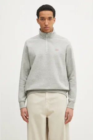 Dickies Felpa Oakport Quarter Zip Heather Grey uomo colore DK0A4XD4HG01