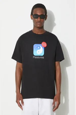 Pleasures T-shirt in cotone Notify uomo colore P24SP052.BLACK
