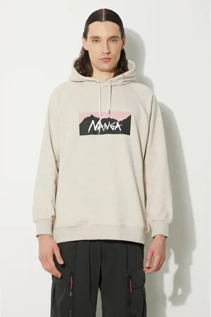 Nanga Felpa Eco Hybrid Box Logo Sweat Hoodie uomo colore con cappuccio NW2311.1F202