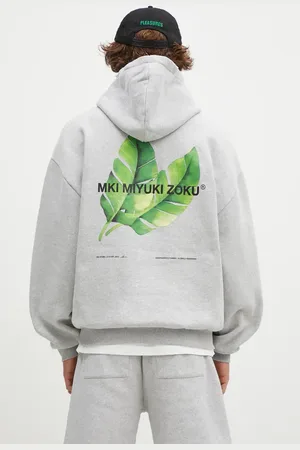 Mki Miyuki-Zoku Felpa Leaf Hoody uomo colore con cappuccio LEAF.HOODY