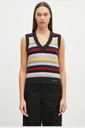 Ganni Gilè in lana Logo Wool Mix Vest K2286