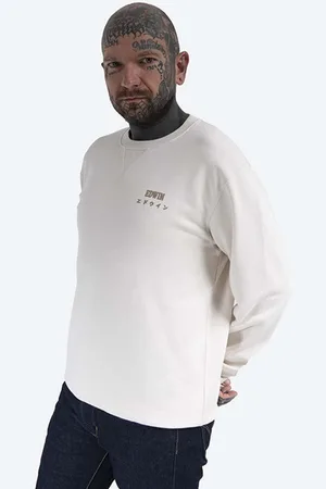 Edwin Felpa in cotone Base Crew uomo