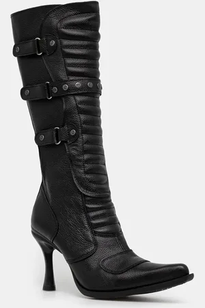 Vetements Stivali in pelle Biker Boots donna colore WA66BO110B