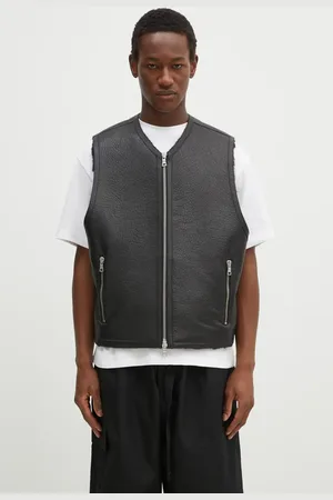 Mki Miyuki-Zoku Gilè in pelle Shearling Vest uomo colore SHEARLING.VEST.BLACK