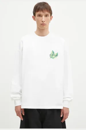 Mki Miyuki-Zoku Top a maniche lunghe in cotone Leaf Long Sleeve Tee colore LEAF.LONG.SLEEVE.TEE