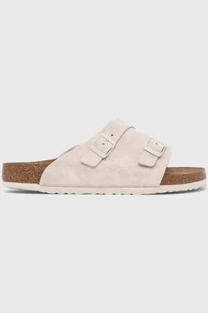 Birkenstock Ciabatte slide in camoscio Zürich uomo colore 1025028