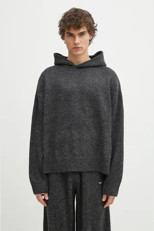 Mki Miyuki-Zoku Maglione in misto lana Mohair Blend Knit Hoody uomo colore MOHAIR.BLEND.KNIT.HO.BL