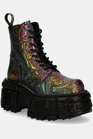 New Rock Stivali da motociclista in pelle donna M-MILI084C-S21