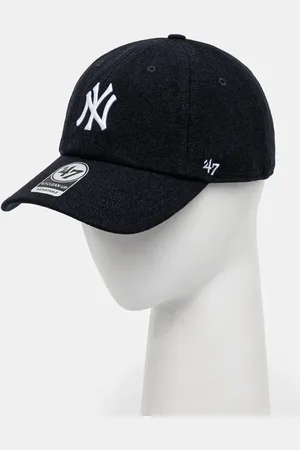 Sporty & Rich Cappello con visiera in cotone Yankees Serif Wool colore con applicazione AC060505634BL32