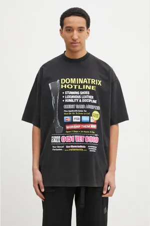 Vetements T-shirt in cotone Dominatrix Hotline Oversized colore UA66TR740B