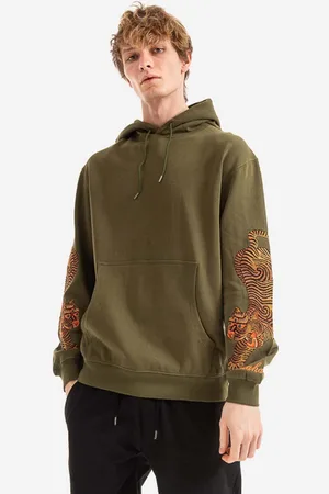 Maharishi Felpa in cotone Bluza 8031 OLIVE uomo
