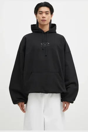 Vetements Felpa in cotone Oval Logo Cropped Boxy colore con cappuccio UA66HD600BB