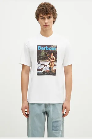 Barbour T-shirt in cotone Mortt OS Graphic uomo colore MTS1340