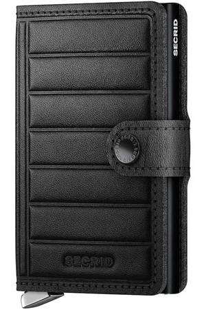 Secrid Portafoglio in pelle Premium Twinwallet Emboss Lines colore TEI.BLACK